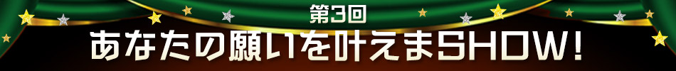 第 3 回 今年もやります！あなたの願いを叶えまSHOW！